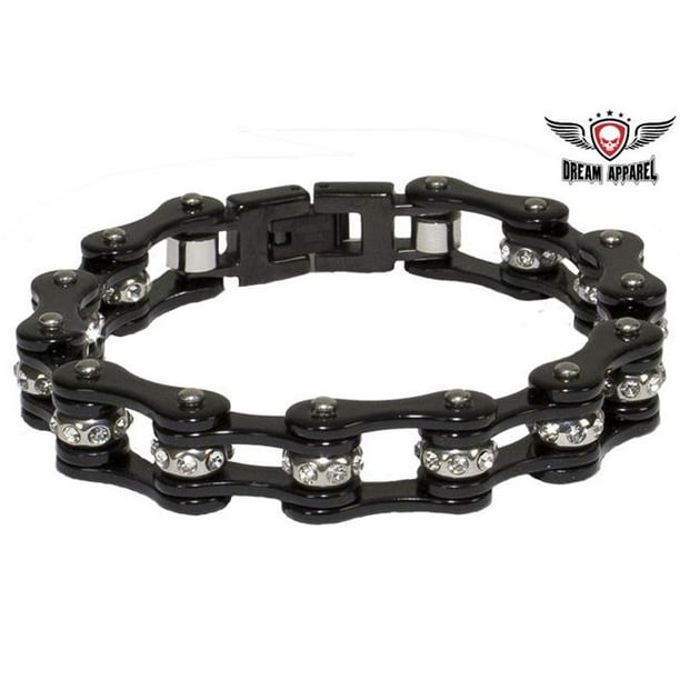Hot Leathers Unisex-Adult Motorcycle Chain Bracelet Black, 7.25 Hot Leathers Unisex-Adult Motorcycle Chain Bracelet Black, 7.25